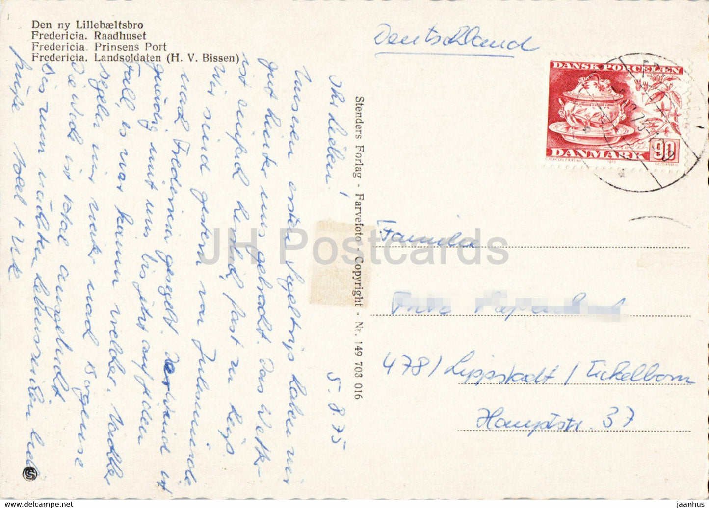 Frederica - pont - monument - 1975 - Danemark - utilisé