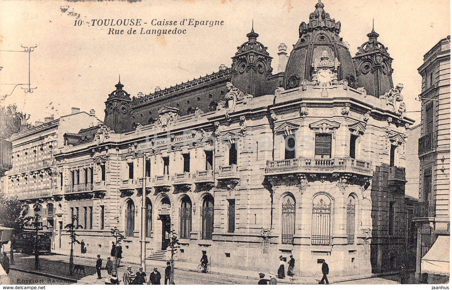 Toulouse - Caisse d'Epargne - Rue de Languedoc - 10 - old postcard - France - used - JH Postcards