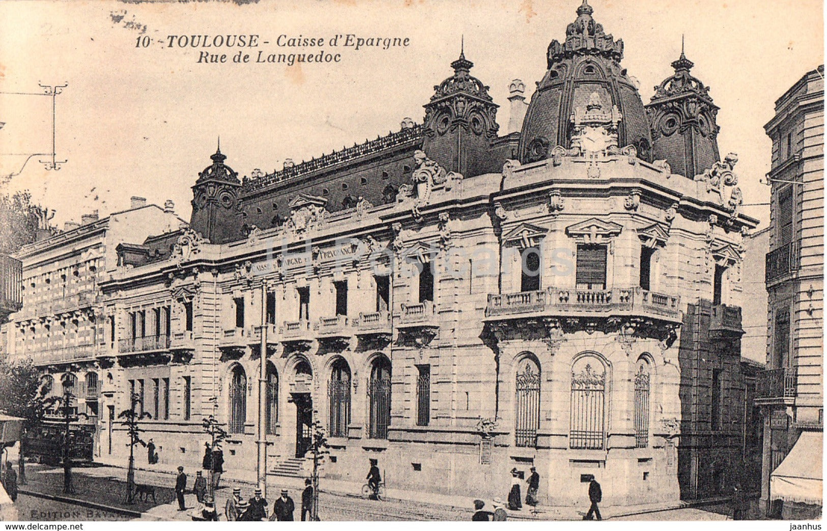 Toulouse - Caisse d'Epargne - Rue de Languedoc - 10 - old postcard - France - used - JH Postcards