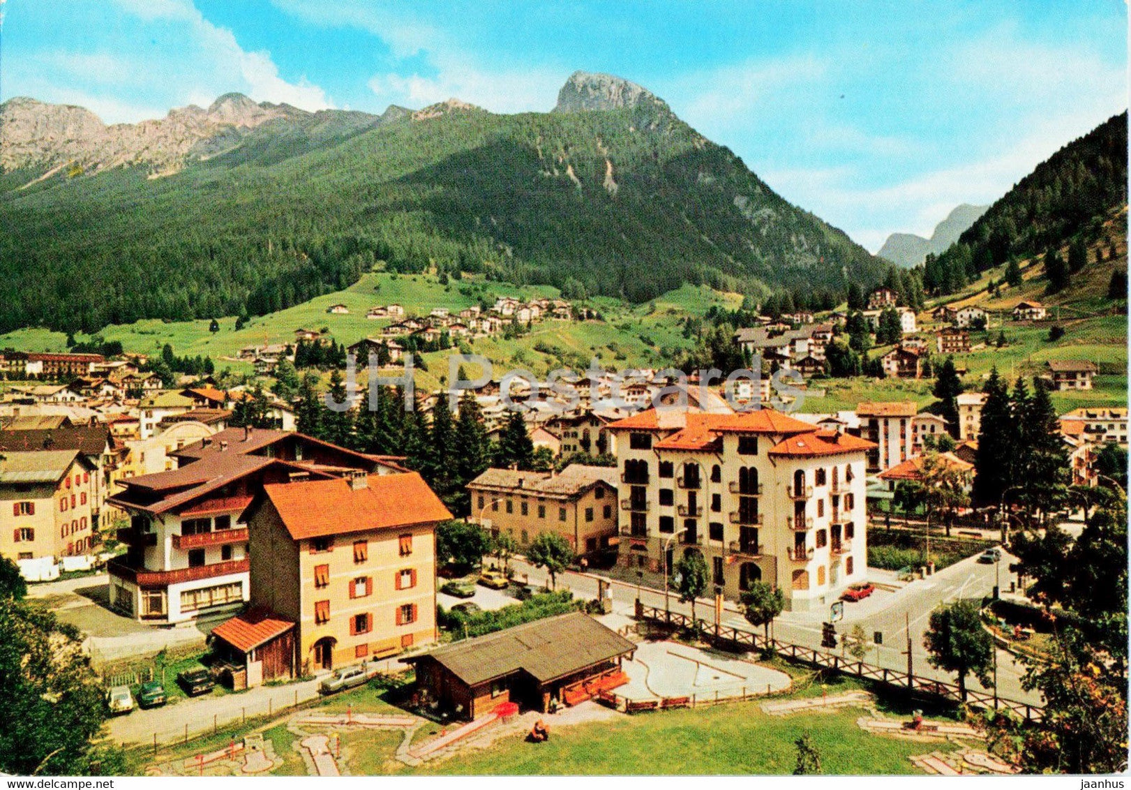 Moena 1200 m - Panorama con M Piz Meda - Italy - unused - JH Postcards