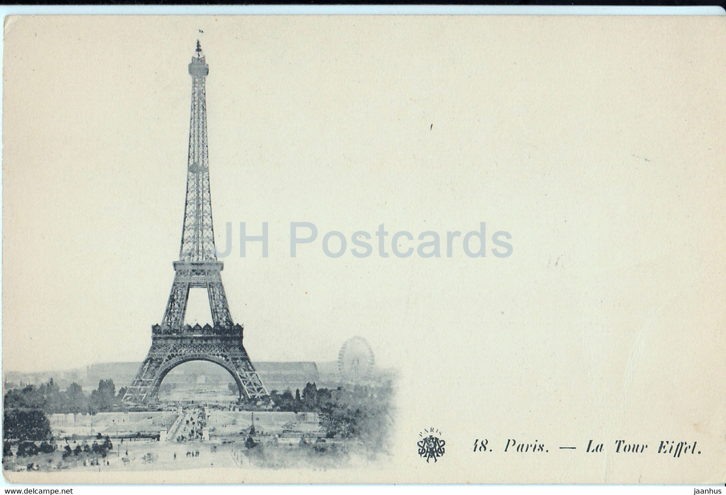 Paris - La Tour Eiffel - 18 - old postcard - France - unused - JH Postcards