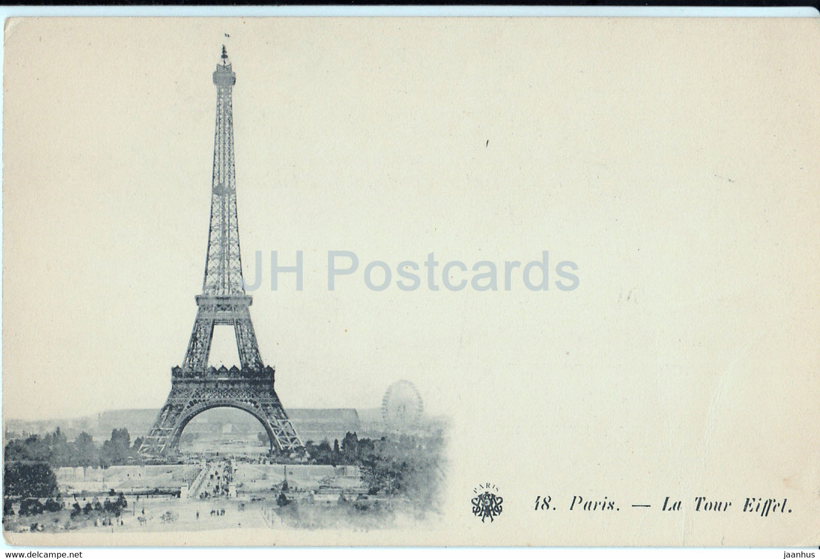 Paris - La Tour Eiffel - 18 - old postcard - France - unused - JH Postcards