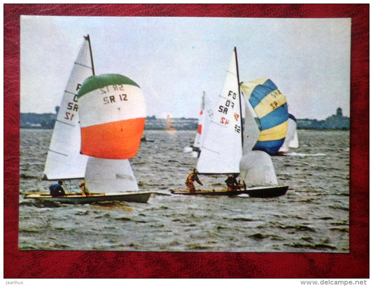 International Flying Dutchman class_I - sailing boat - 1980 - Estonia USSR - unused - JH Postcards