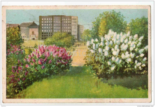 Tallinn view - centre - HM - illustration - circulated in Estonia 1930 - JH Postcards