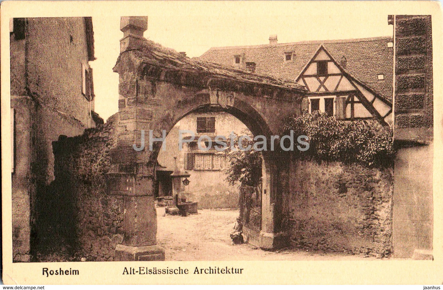 Rosheim - Alt Elsassische Architektur - old postcard - France - unused - JH Postcards