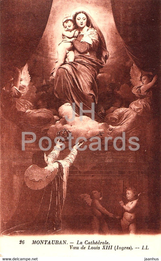 Montauban - La Cathedrale - Voeu de Louis XIII - 26 - old postcard - France - unused - JH Postcards