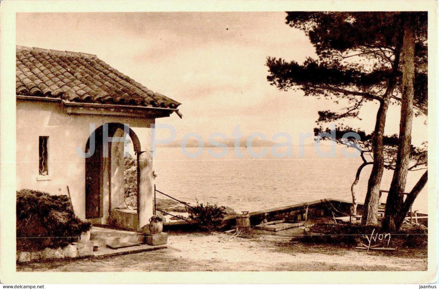 Impression de Calme - La Douce France - Cote d'Azur - old postcard - France - unused - JH Postcards