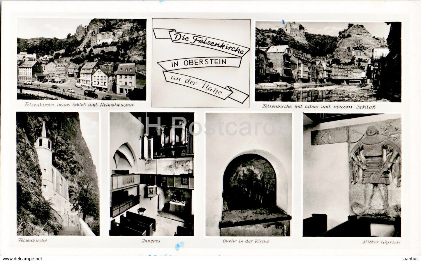 Die Felsenkirche in Oberstein an der Nahe - Ritter Wyrich - old postcard - Germany - unused - JH Postcards