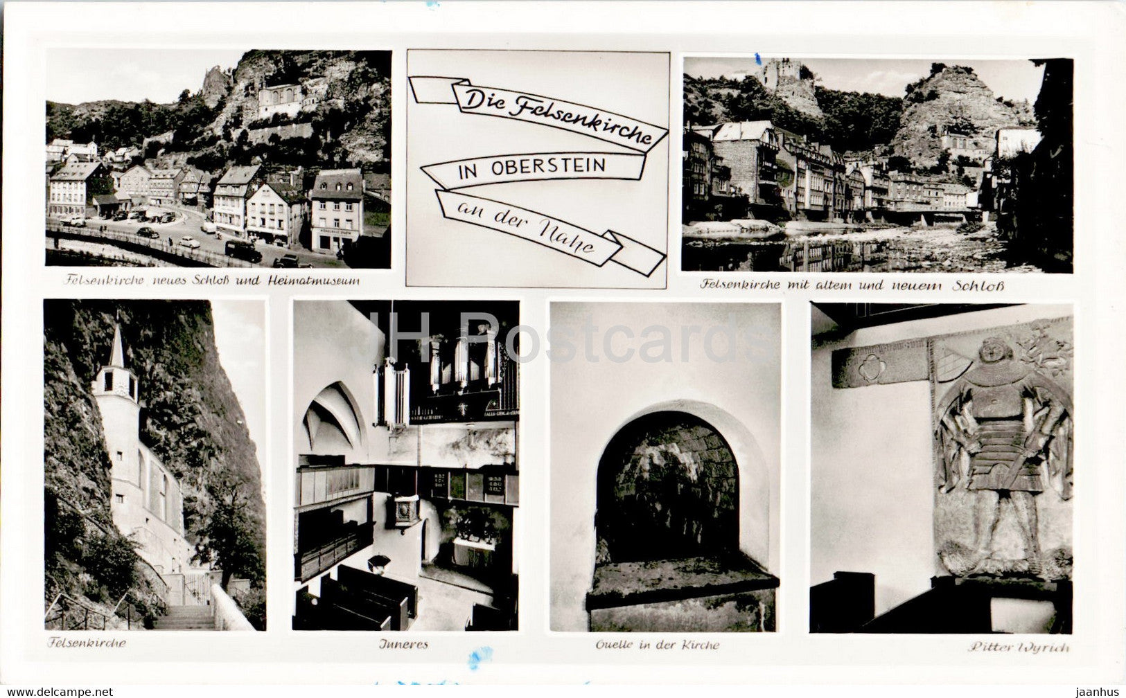 Die Felsenkirche in Oberstein an der Nahe - Ritter Wyrich - old postcard - Germany - unused - JH Postcards