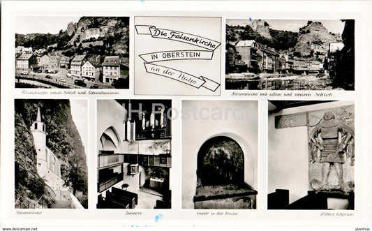 Die Felsenkirche in Oberstein an der Nahe - Ritter Wyrich - old postcard - Germany - unused - JH Postcards