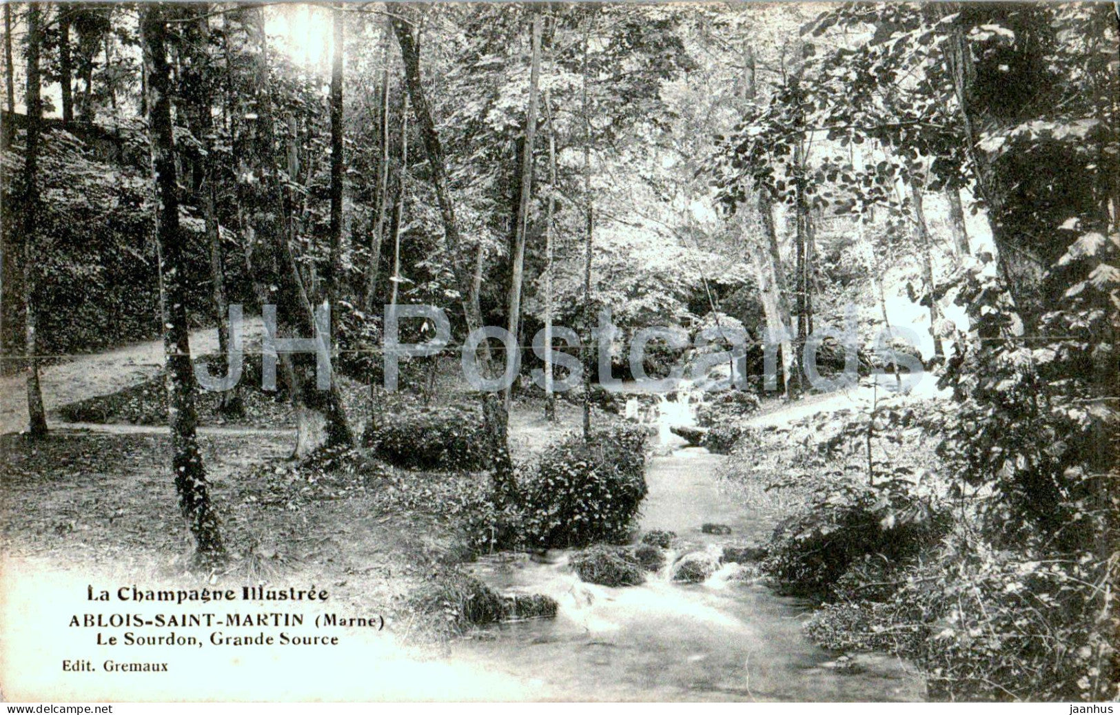 Ablois Saint Martin - Le Sourdon - Grande Source - 1 - old postcard - 1915 - France - used - JH Postcards