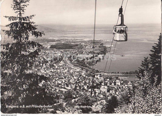 Bregenz a B mit Pfanderbahn - cable car - Austria - used - JH Postcards