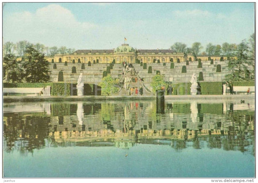 Schloss Sanssouci - palace - Potsdam - Germany - DDR - unused - JH Postcards