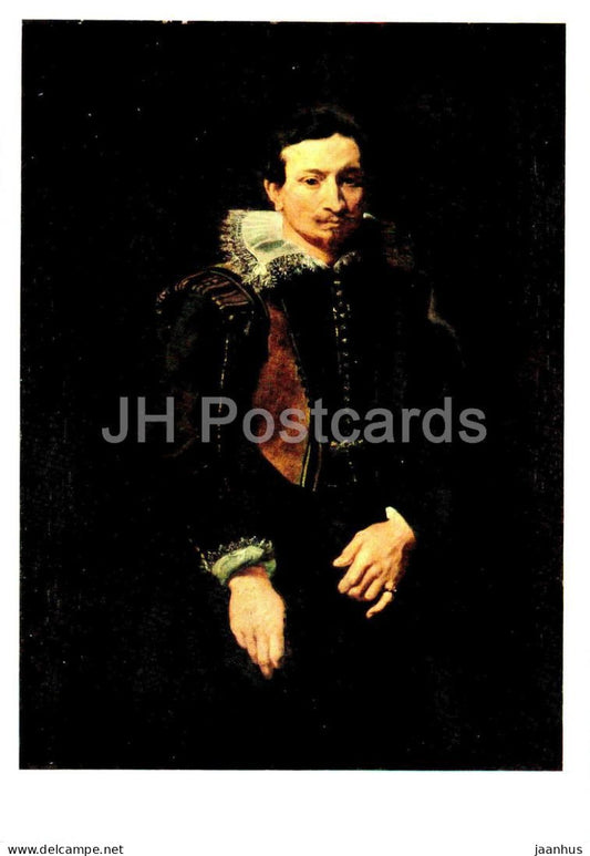 painting by Anthonis van Dyck - Portrait of a Young Man - Flemish art - Large Format Card - 1971 - Russia USSR – unused – JH Postcards