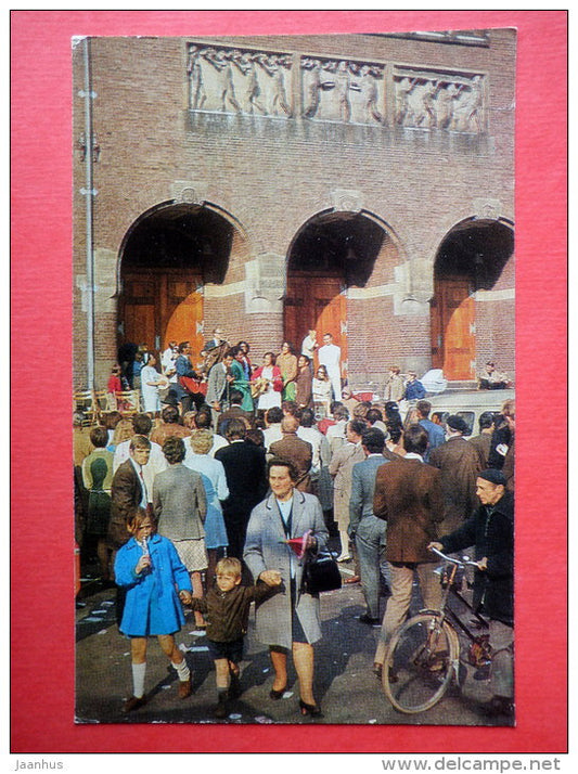 Instrumental Ensemble performance - bicycle - Amsterdam - 1976 - Netherlands - unused - JH Postcards