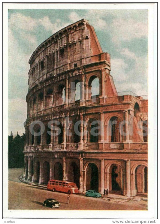 Colosseum - Rome - European Views - 1958 - Italy - unused - JH Postcards