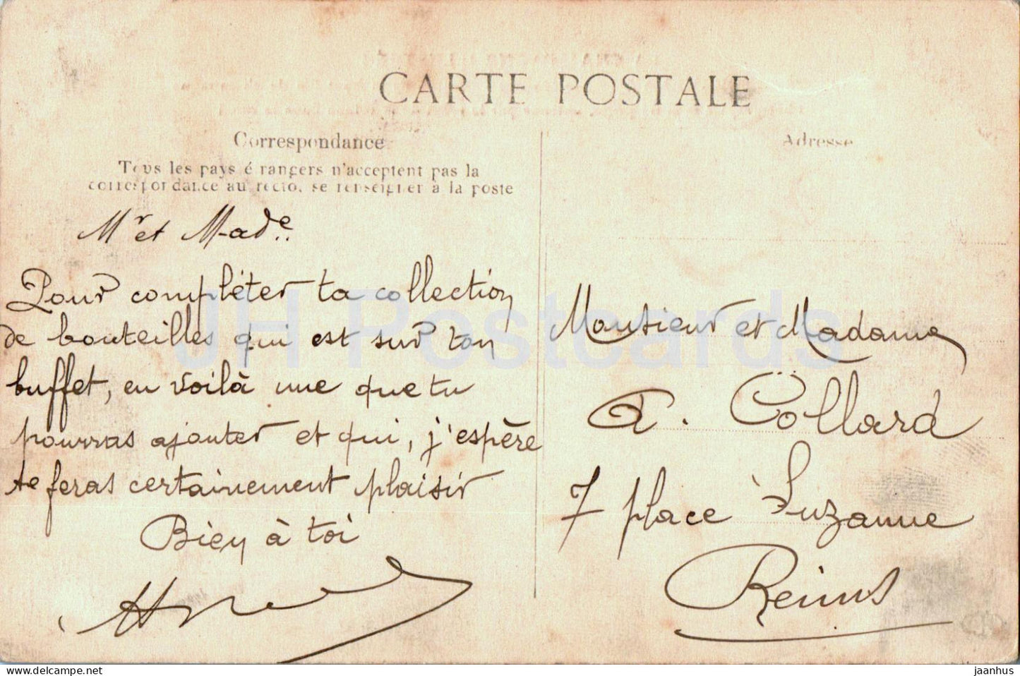 Mareuil sur Ay - Les Goisses - Illusion de la bouteille de champagne - 13 - carte postale ancienne - France - occasion 