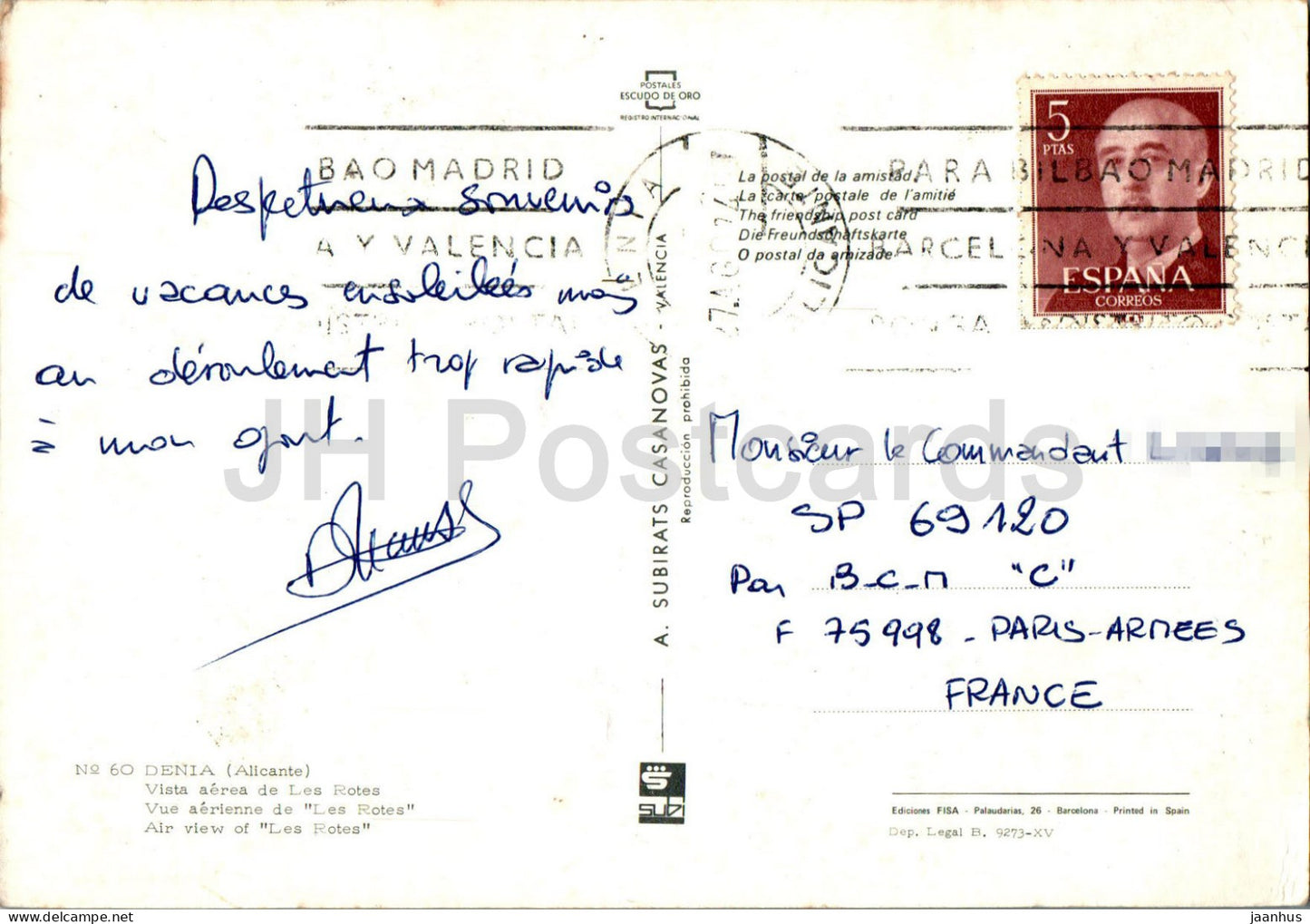 Denia - Alicante - Vista aerea de Les Rotes - Luftaufnahme - 60 - Spanien - gebraucht 