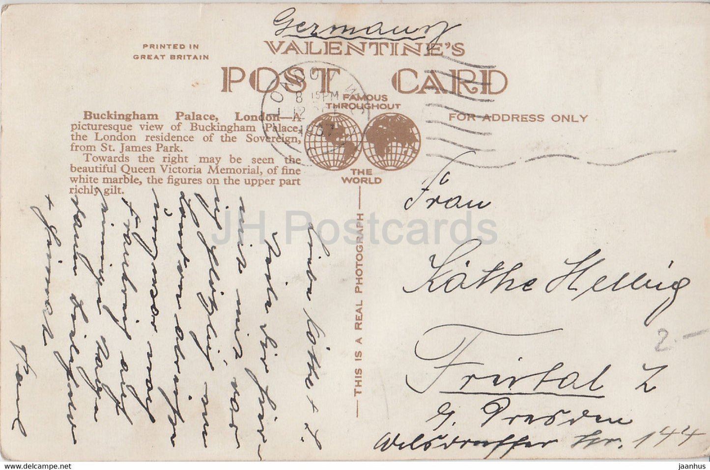 London – Buckingham Palace – 219784 – alte Postkarte – 1937 – England – Vereinigtes Königreich – gebraucht