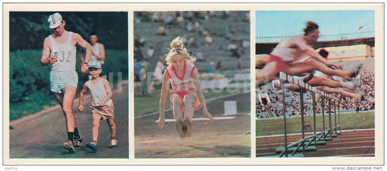 walking - long jump - hurdles - public sport - Olympic Venues - 1978 - Russia USSR - unused - JH Postcards