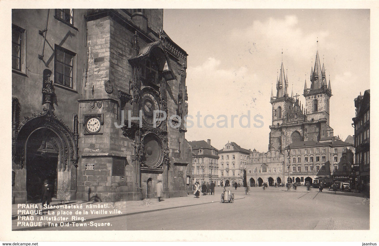 Praha - Prague - Staromestske namesti - old postcard -  1937 - Czechoslovakia - Czech Republic - used - JH Postcards