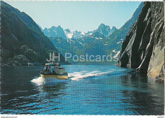 Trollfjorden i Lofoten - boat - Norway - unused - JH Postcards