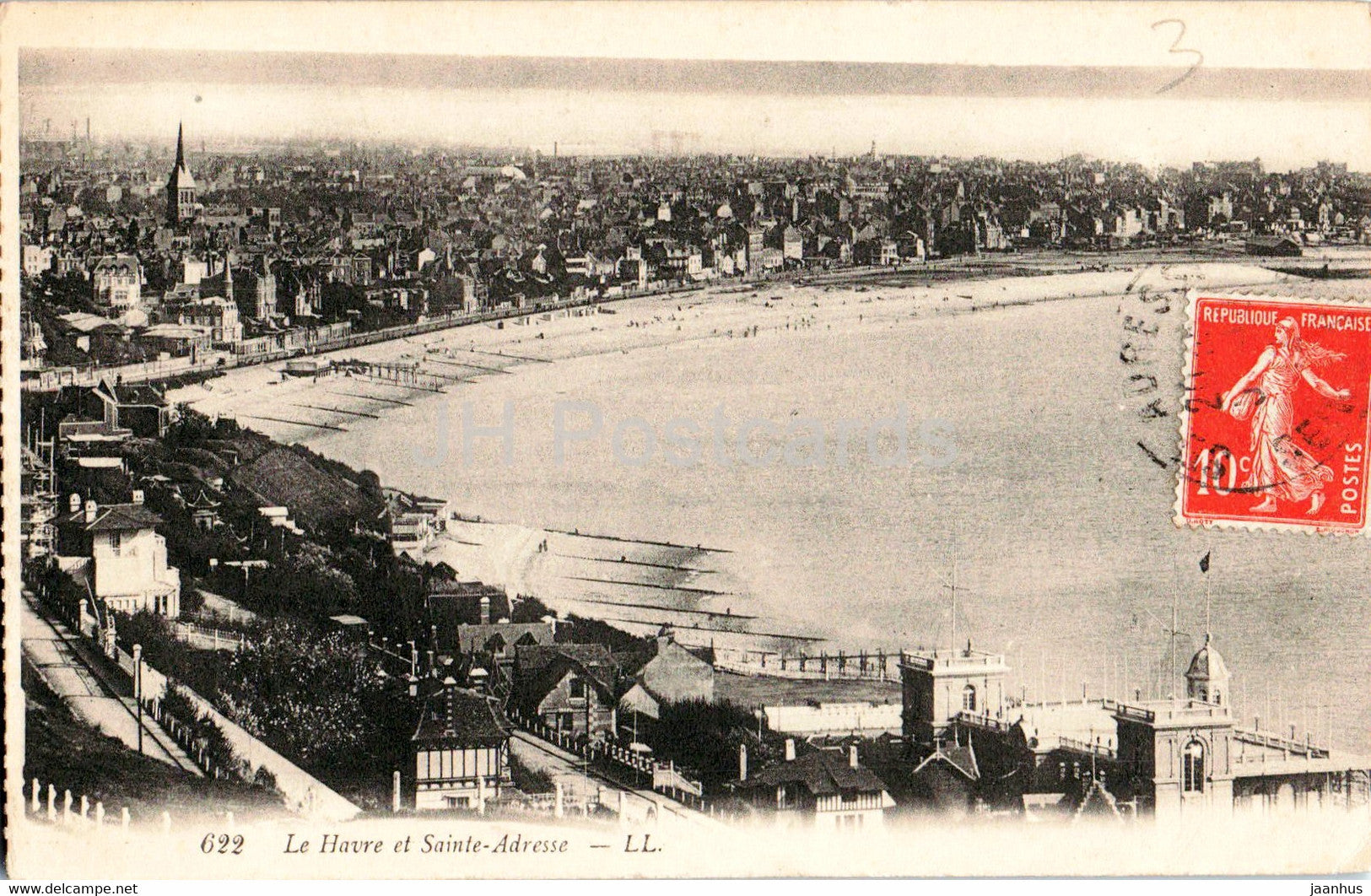 Le Havre et Sainte Adresse - 622 - old postcard - France - used - JH Postcards