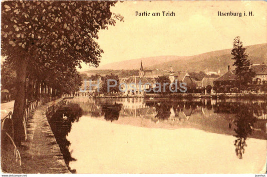 Partie am Teich - Ilsenburg i H - old postcard - 1912 - Germany - used - JH Postcards
