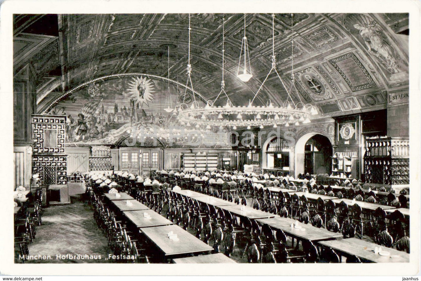 Munchen - Munich - Hofbrauhaus Festsaal - old postcard - 1933 - Germany - used - JH Postcards