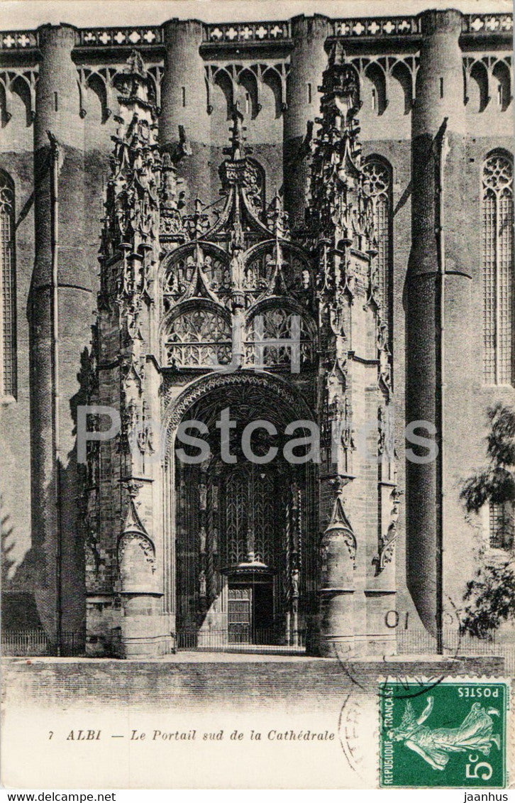Albi - Le Portail sud de la Cathedrale - 7 - cathedral - old postcard - 1910 - France - used - JH Postcards