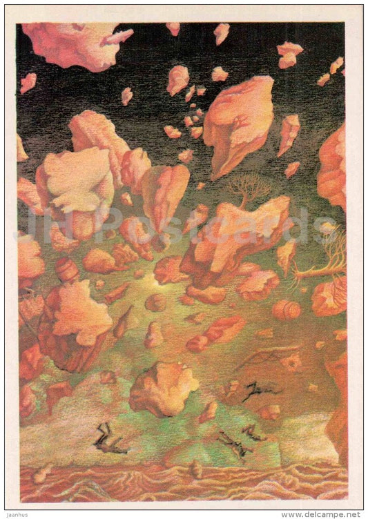 The Mysterious Island - Lincoln island - Books of Jules Verne - 1980 - Russia USSR - unused - JH Postcards