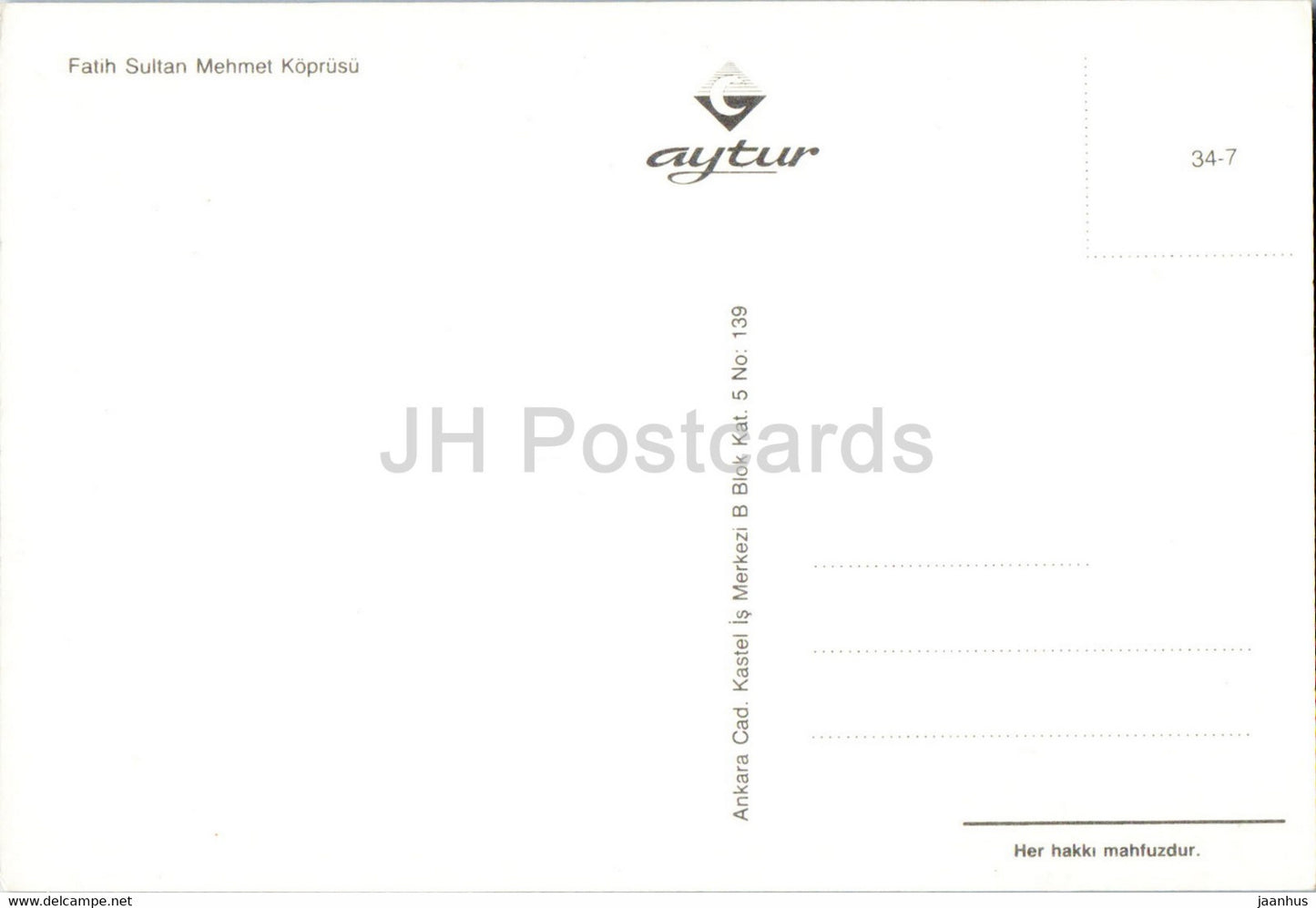 Fatih Sultan Mehmet Bridge - Aytur - Turkey - unused