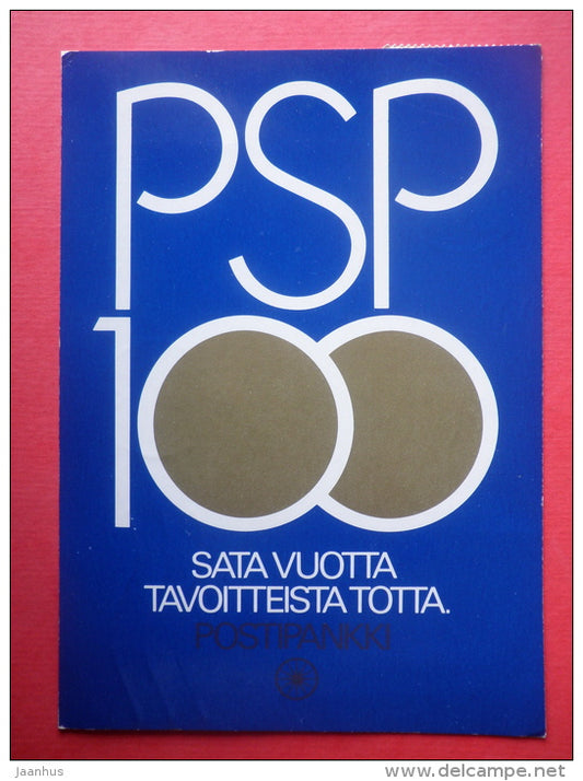 illustration - Postipankki 100 - Postal Bank 100 - CEPT - 8310 - Finland - sent from Finland Turku to Estonia USSR 1987 - JH Postcards