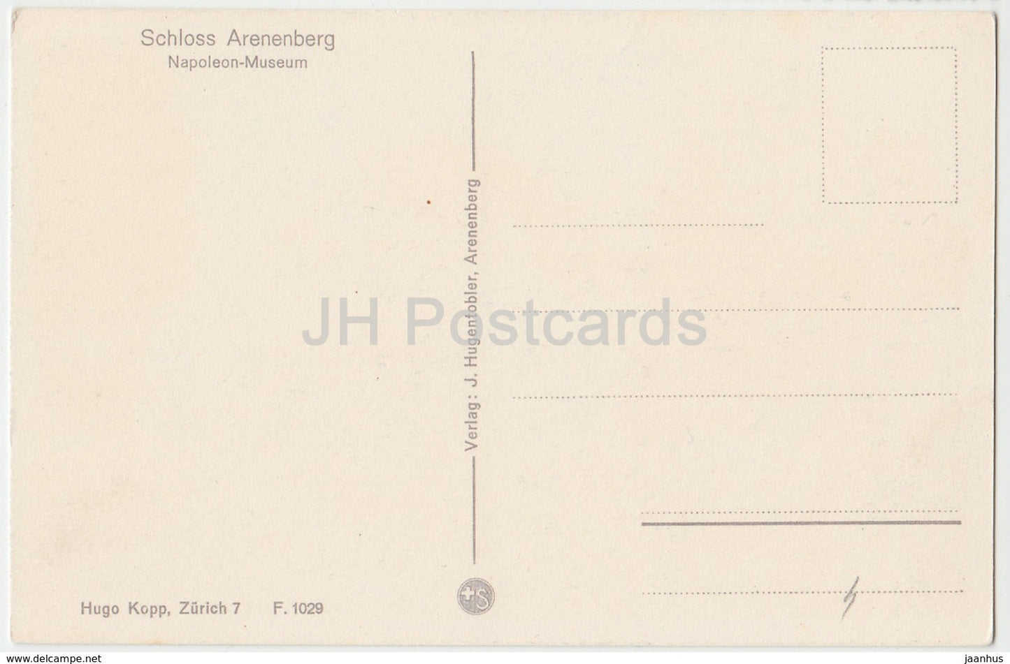 Schloss Arenenberg - Napoleon-Museum - castle - museum - Switzerland - old postcard - unused