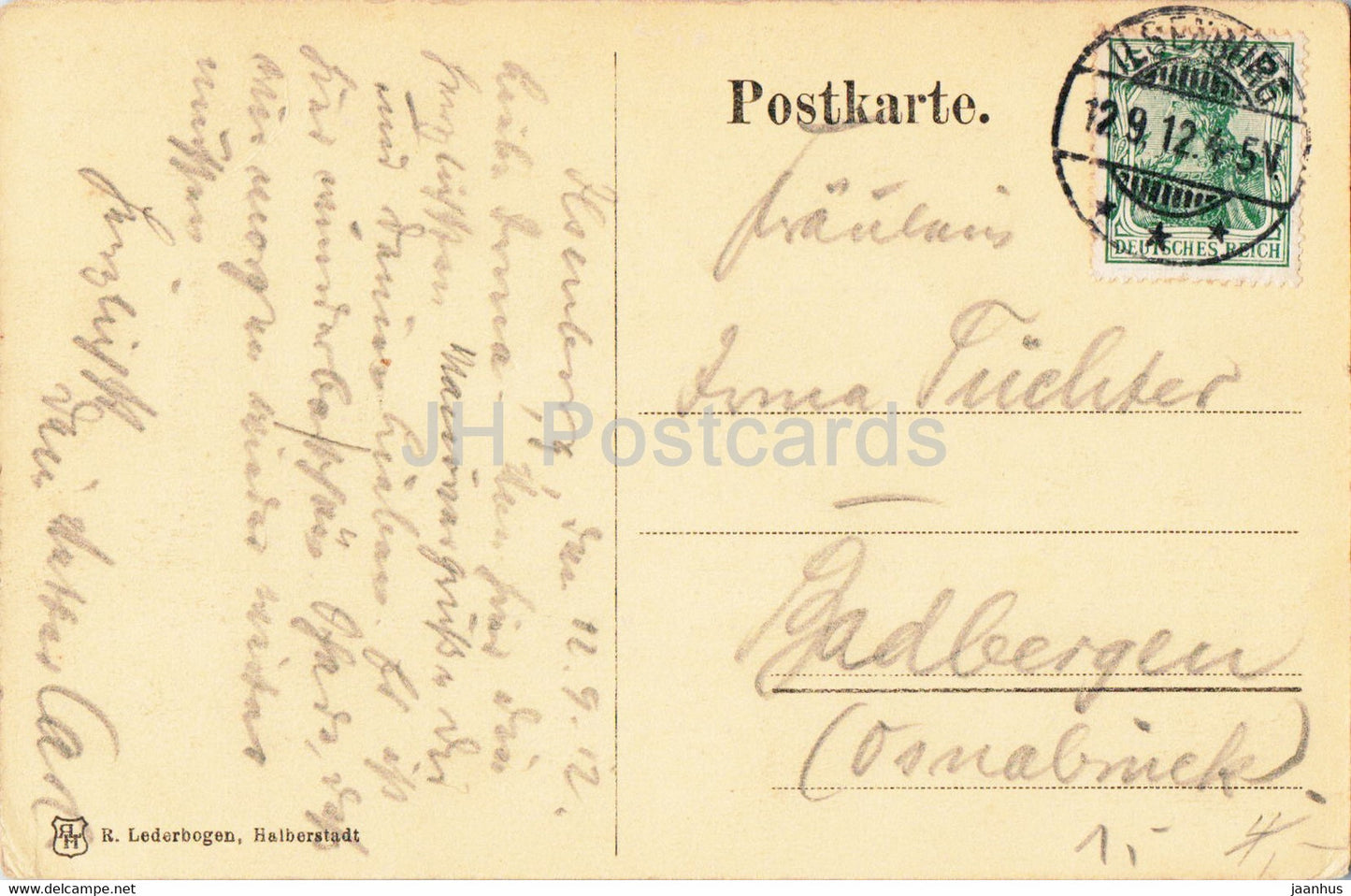 Partie am Teich - Ilsenburg i H - old postcard - 1912 - Germany - used
