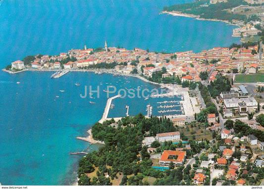Porec - aerial view - 1988 - Croatia - Yugoslavia - used - JH Postcards