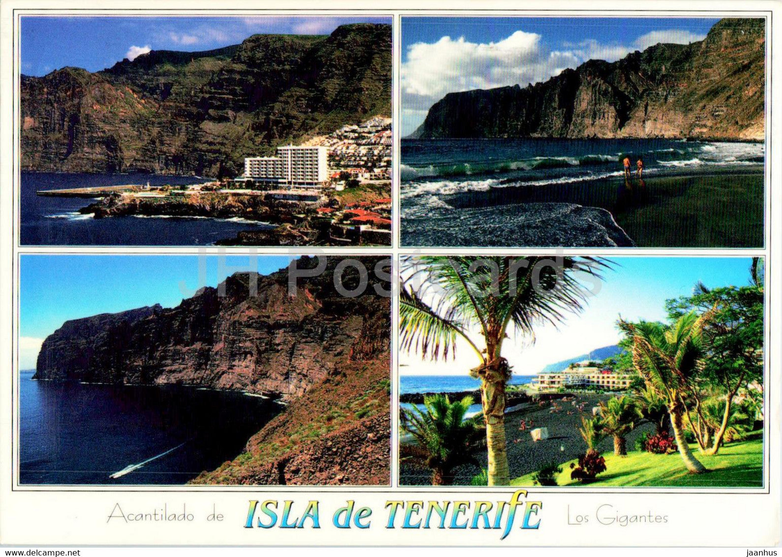 Isla de Tenerife - Acantilado de Los Gigantes - Playa de La Arena - 1996 - Spain - used - JH Postcards