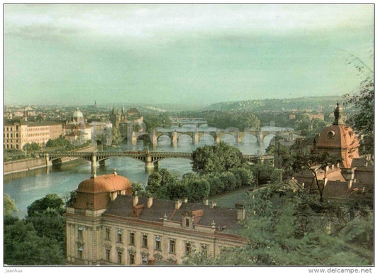 The Bridges of Prague - Praha - Prague - Czechoslovakia - Czech - 1965 - unused - JH Postcards