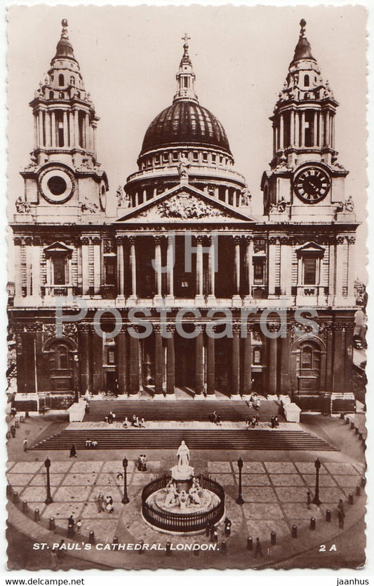 London - St Paul's Cathedral - 2 A - old postcard - 1960 - United Kingdom - England - used - JH Postcards