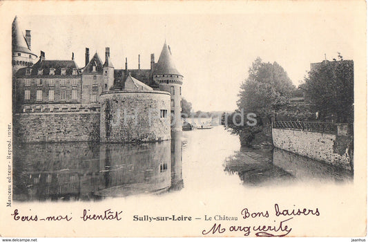 Sully sur Loire - Le Chateau - castle - old postcard - France - used - JH Postcards