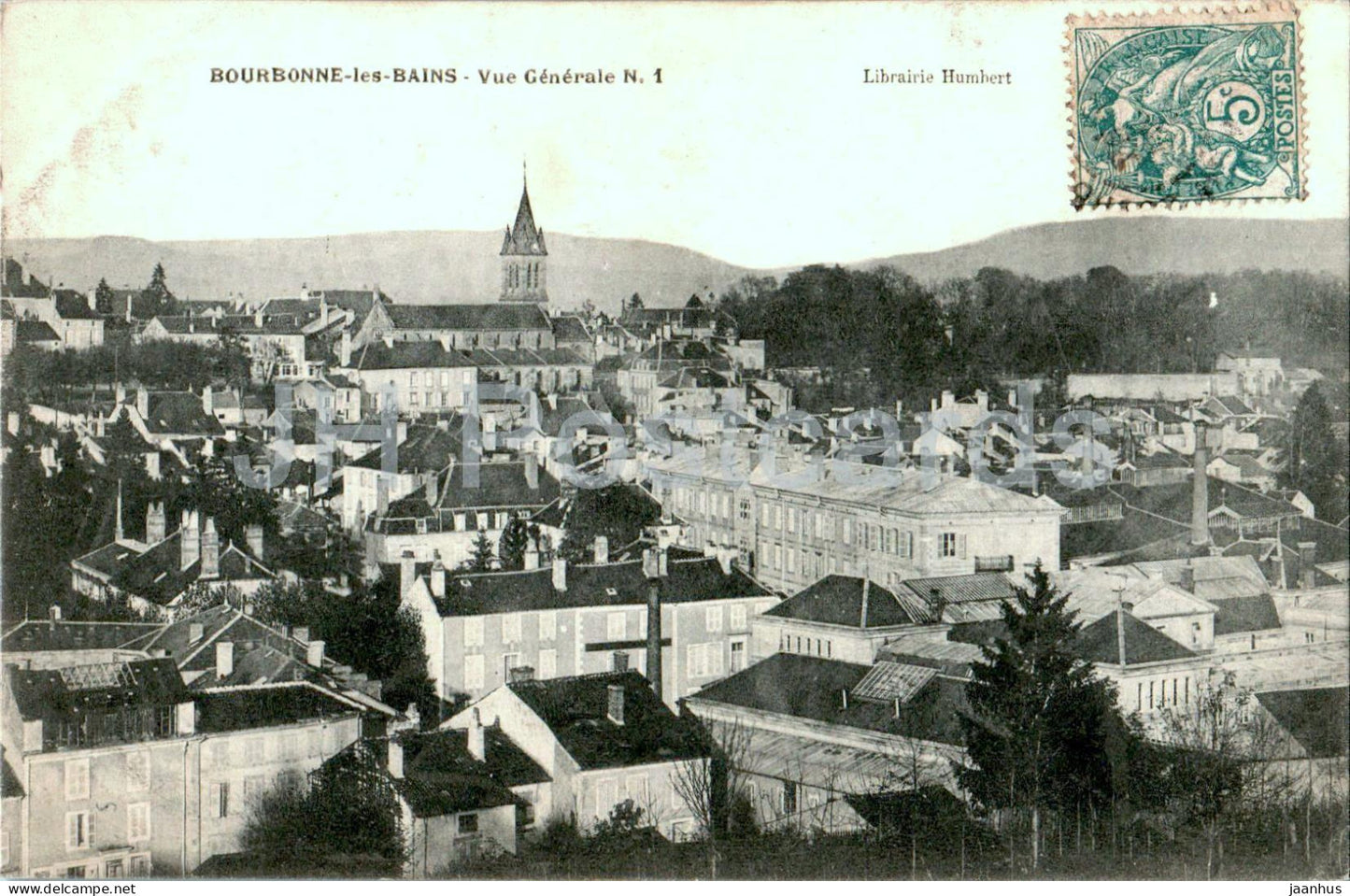 Bourbonne les Bains - Vue Generale N 1 - old postcard - France - used - JH Postcards