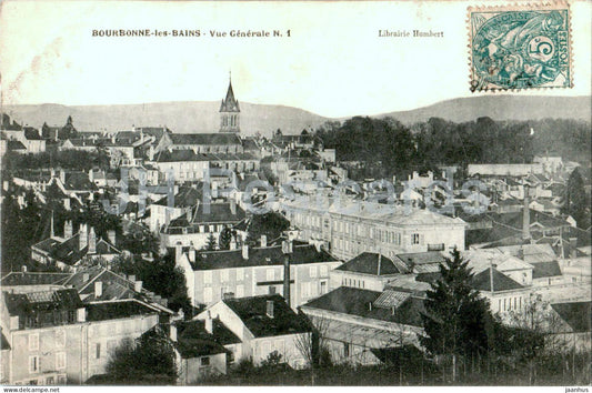 Bourbonne les Bains - Vue Generale N 1 - old postcard - France - used - JH Postcards