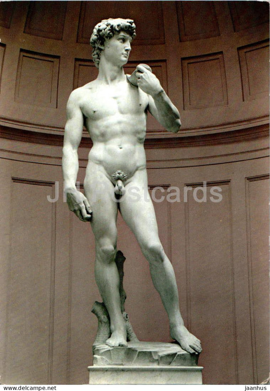 Firenze - David del Michelangelo - sculpture - 74 - 1968 - Italy - used - JH Postcards