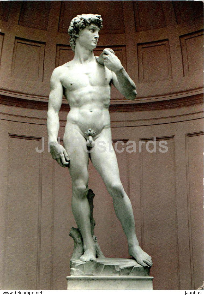 Firenze - David del Michelangelo - sculpture - 74 - 1968 - Italy - used - JH Postcards