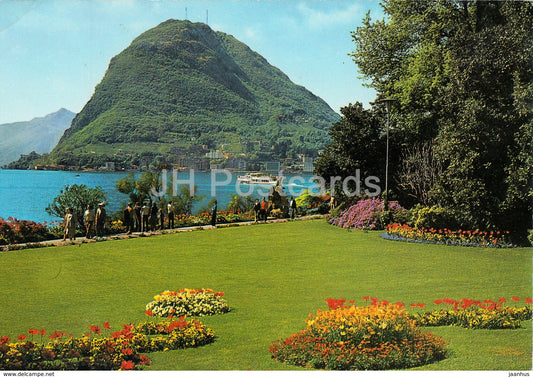 Lugano - Parco Ciani e Monte S Salvatore - park - mountain - 1989 - Switzerland - used - JH Postcards