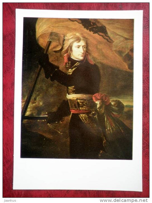 Painting by Antoine-Jean Gros - Napoleon on the Bridge at Arcola Italy - art - unused - JH Postcards