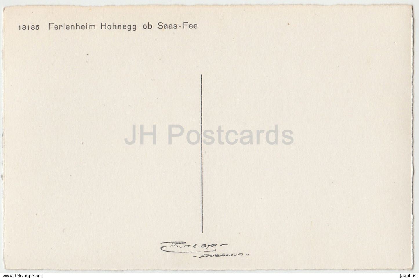 Ferienheim Hohnegg ob Saas - Fee - 13185 - Switzerland - old postcard - unused