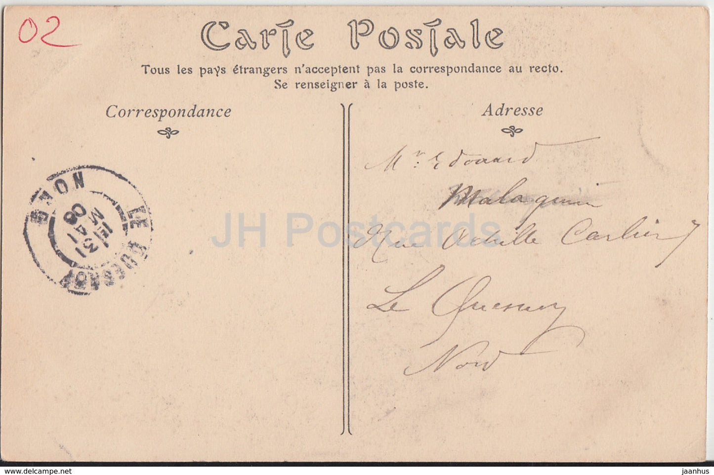 Laon - La Nef et le Choeur de la Cathedrale - cathedral -13 - 1906 - old postcard - France - used