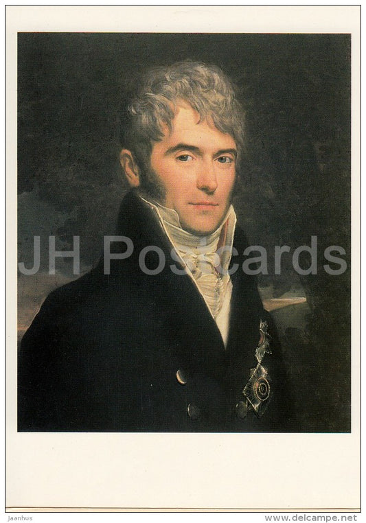 painting by Francois Gerard - Portrait of V. Kochubey , 1809 - man - French art - Russia USSR - 1983 - unused - JH Postcards