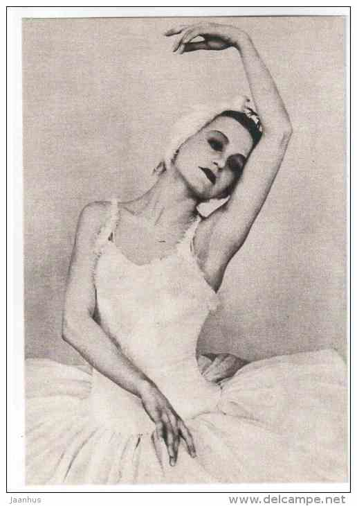 Odette in the Swan Lake - Helmi Puur ballerina - ballet - 1979 - Estonia USSR - unused - JH Postcards